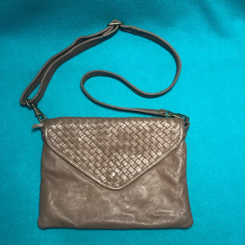 Wanderers Travel Company Matseilles Woven Crossbody Clutch - Chocolate Brown